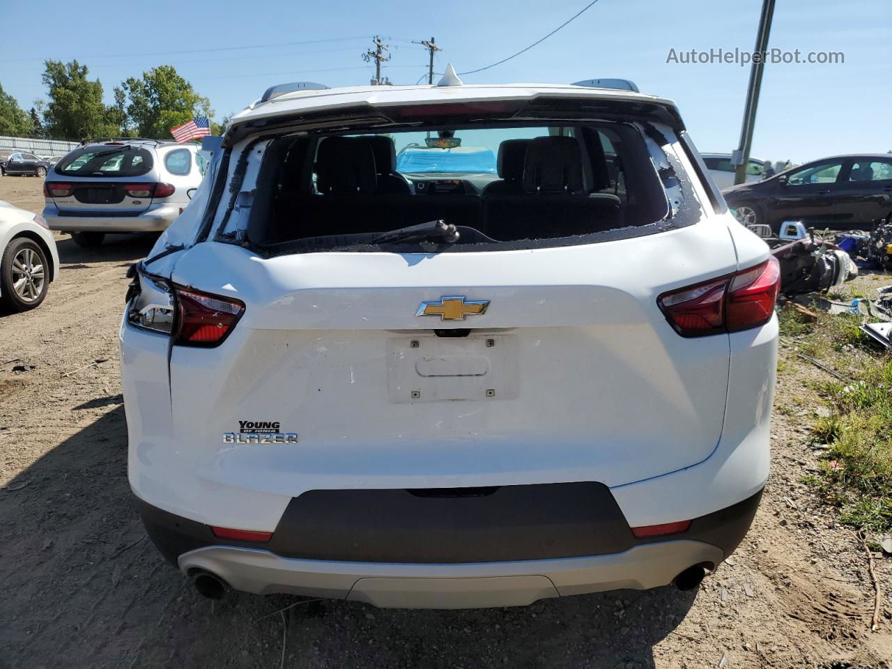 2019 Chevrolet Blazer 3lt White vin: 3GNKBDRS4KS609478