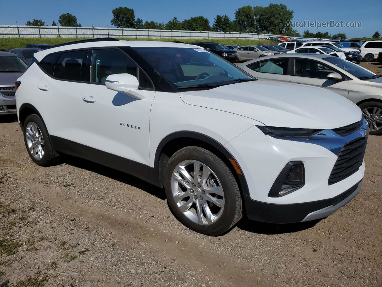 2019 Chevrolet Blazer 3lt White vin: 3GNKBDRS4KS609478