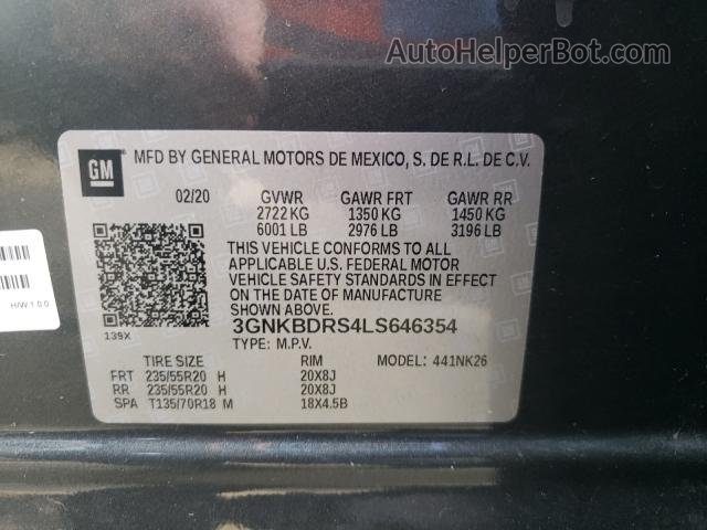 2020 Chevrolet Blazer 3lt Black vin: 3GNKBDRS4LS646354
