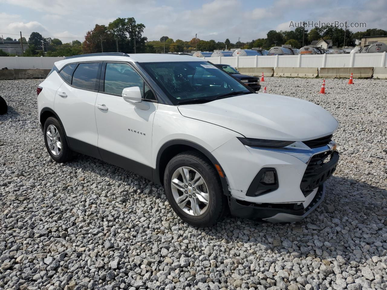 2019 Chevrolet Blazer 3lt White vin: 3GNKBDRS5KS657412