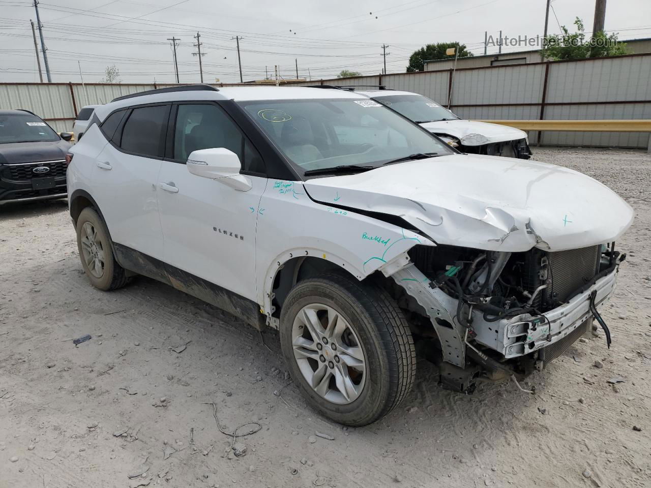 2020 Chevrolet Blazer 3lt White vin: 3GNKBDRS6LS725945