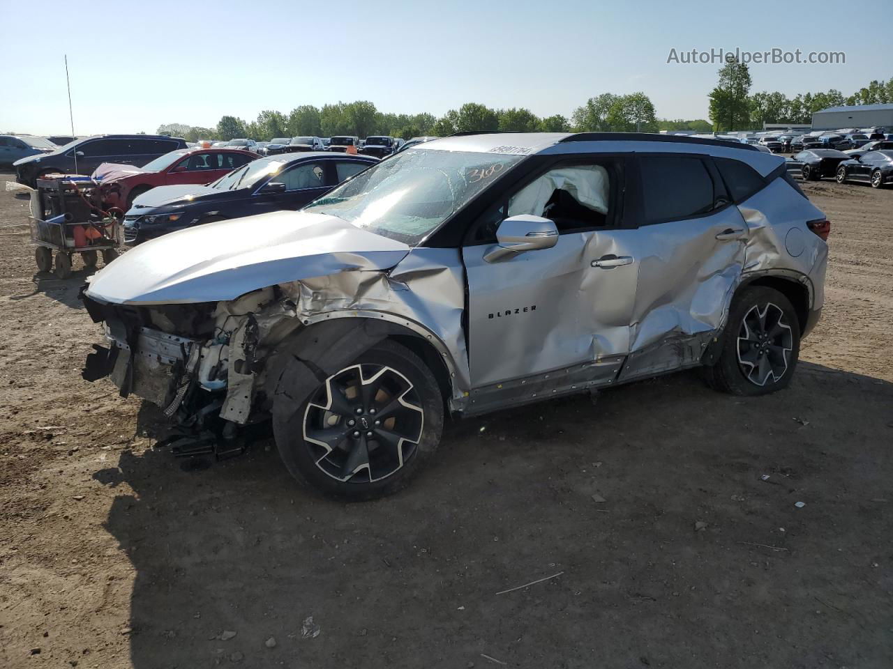 2020 Chevrolet Blazer Rs Silver vin: 3GNKBERS3LS700507