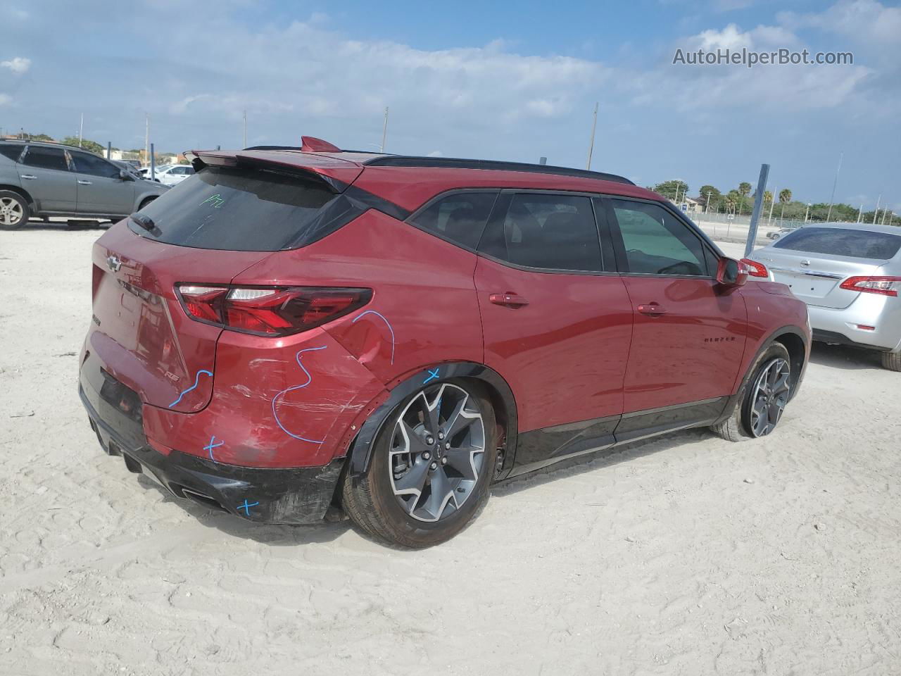 2020 Chevrolet Blazer Rs Red vin: 3GNKBERS9LS646940