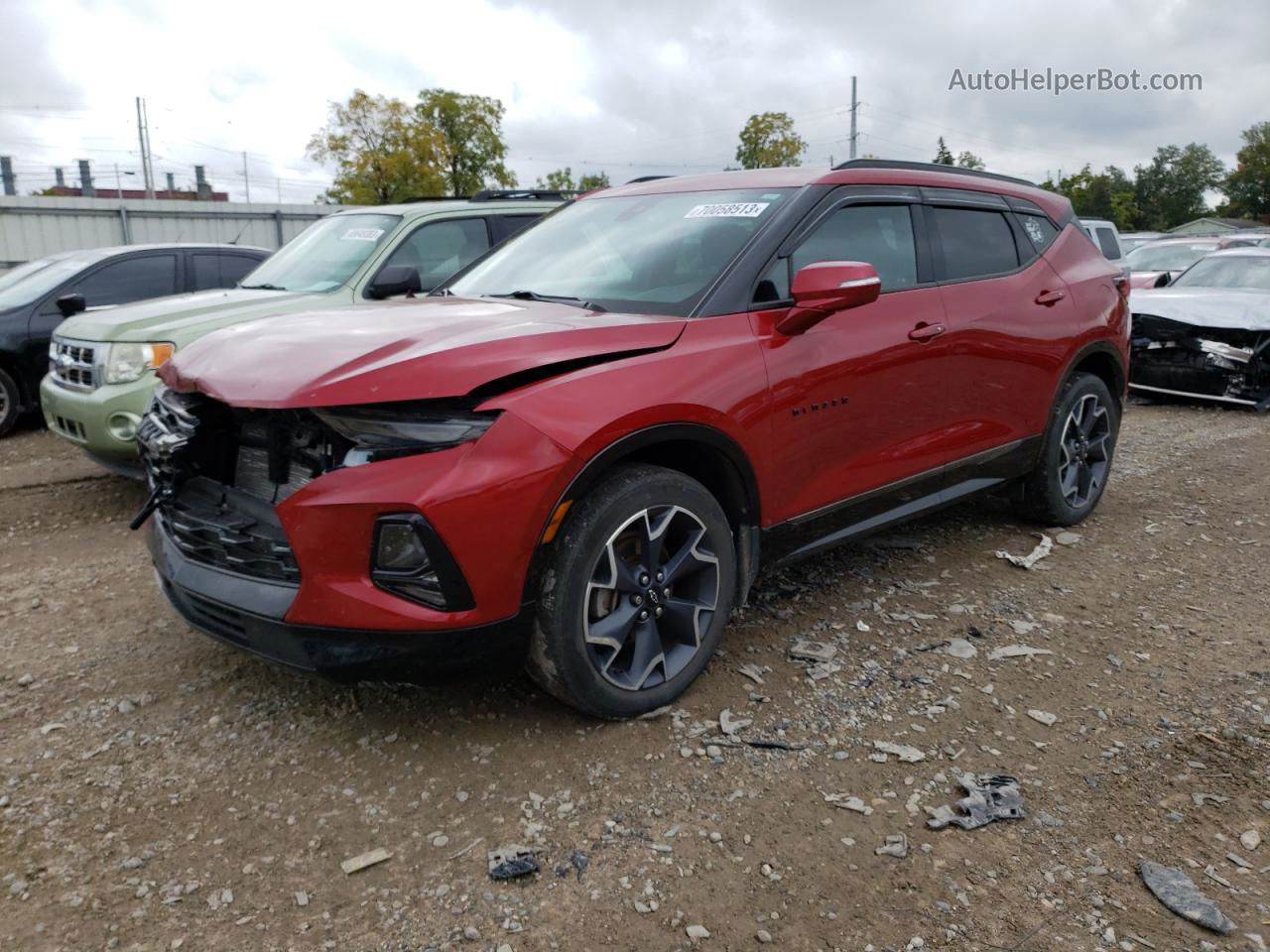 2019 Chevrolet Blazer Rs Red vin: 3GNKBERSXKS666032