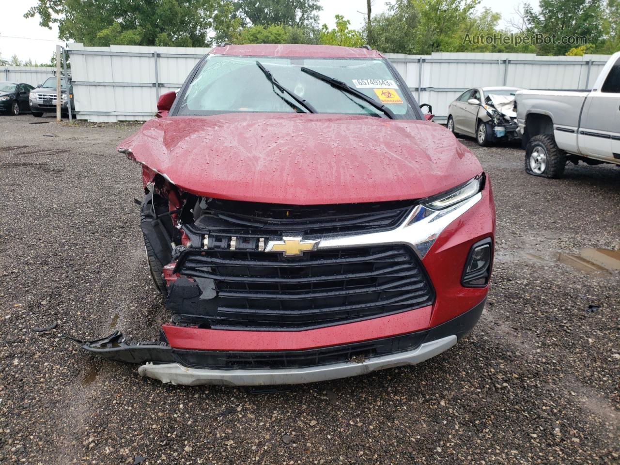 2019 Chevrolet Blazer 2lt Red vin: 3GNKBGRS0KS683854