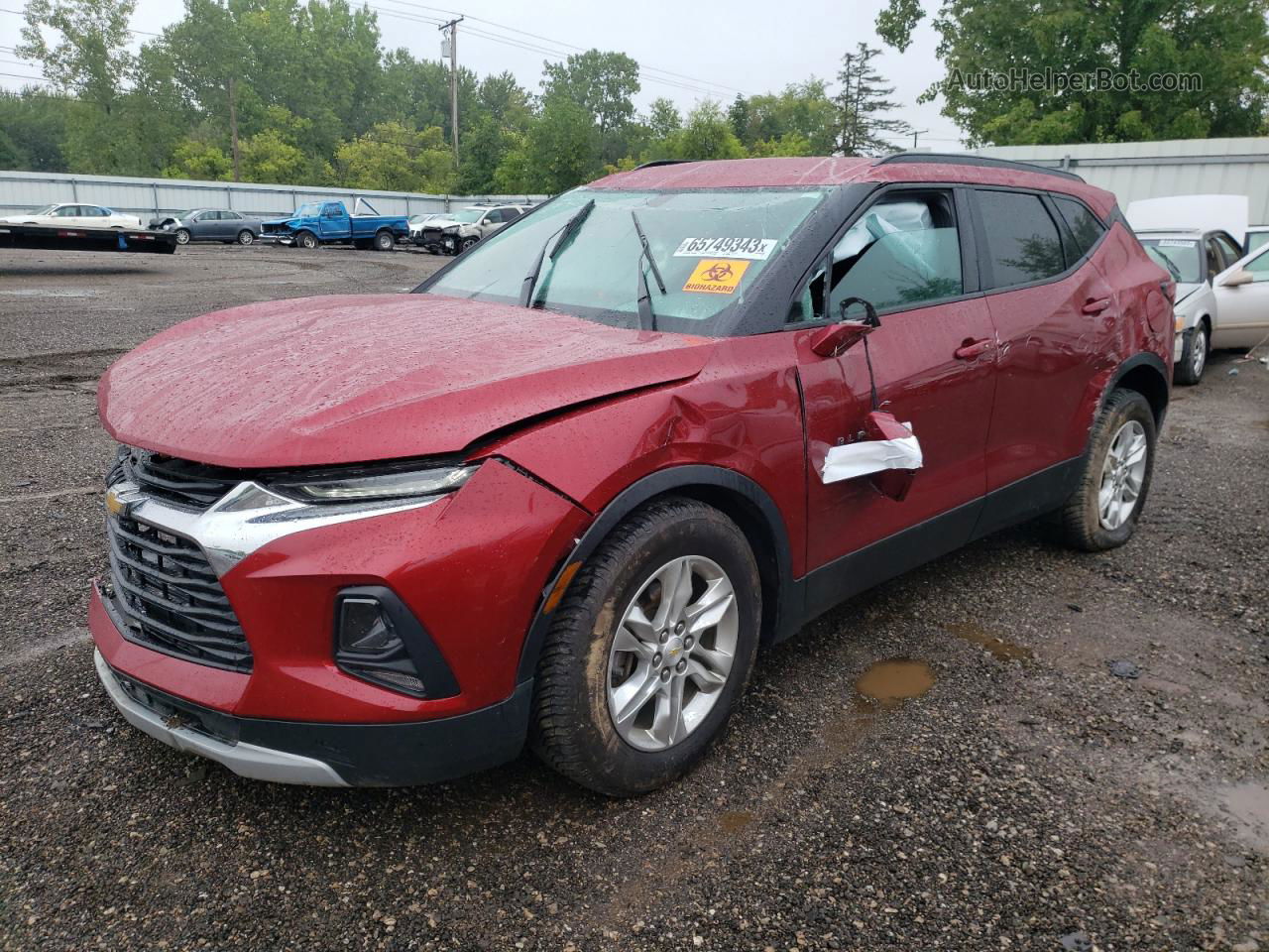 2019 Chevrolet Blazer 2lt Красный vin: 3GNKBGRS0KS683854