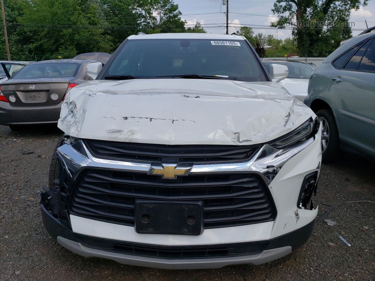 2019 Chevrolet Blazer 2lt White vin: 3GNKBGRS4KS668712