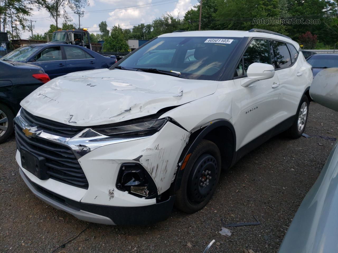 2019 Chevrolet Blazer 2lt Белый vin: 3GNKBGRS4KS668712