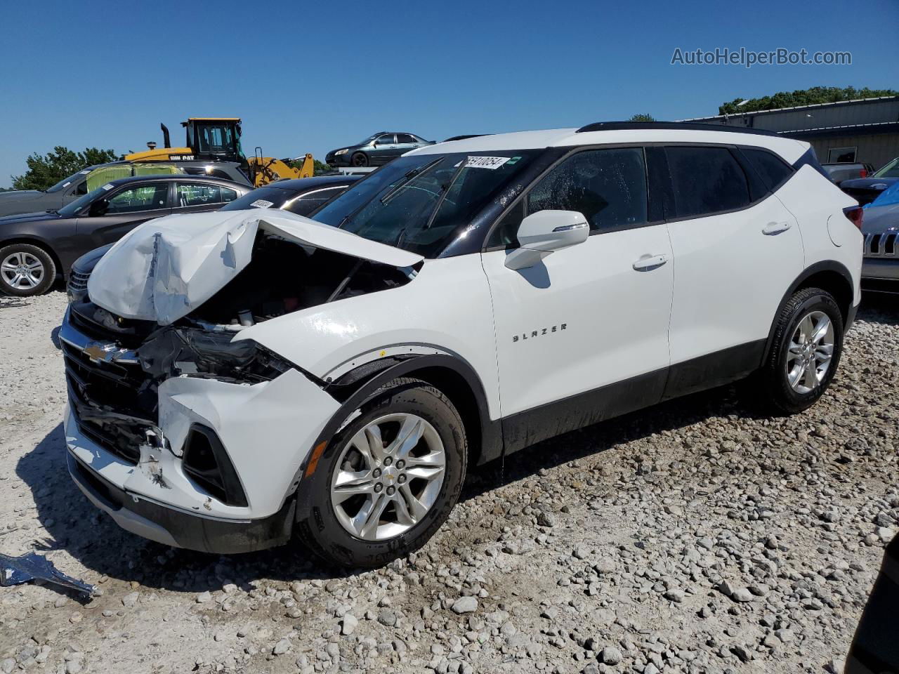 2019 Chevrolet Blazer 2lt White vin: 3GNKBGRS7KS588479