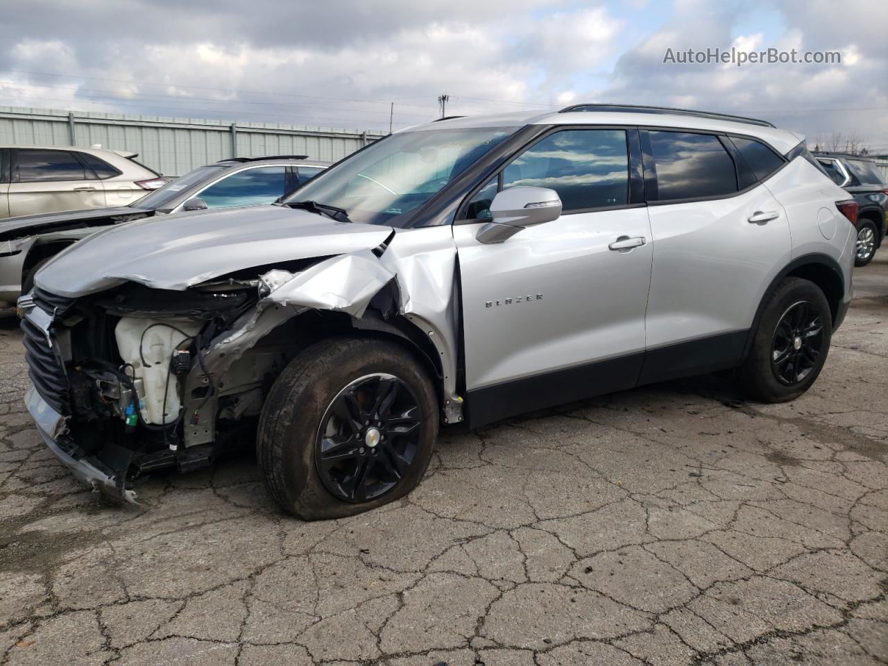 2019 Chevrolet Blazer 2lt Silver vin: 3GNKBGRS7KS601649