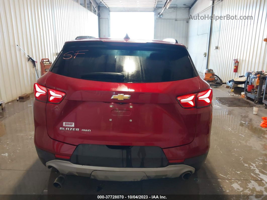 2019 Chevrolet Blazer Burgundy vin: 3GNKBGRS7KS702643