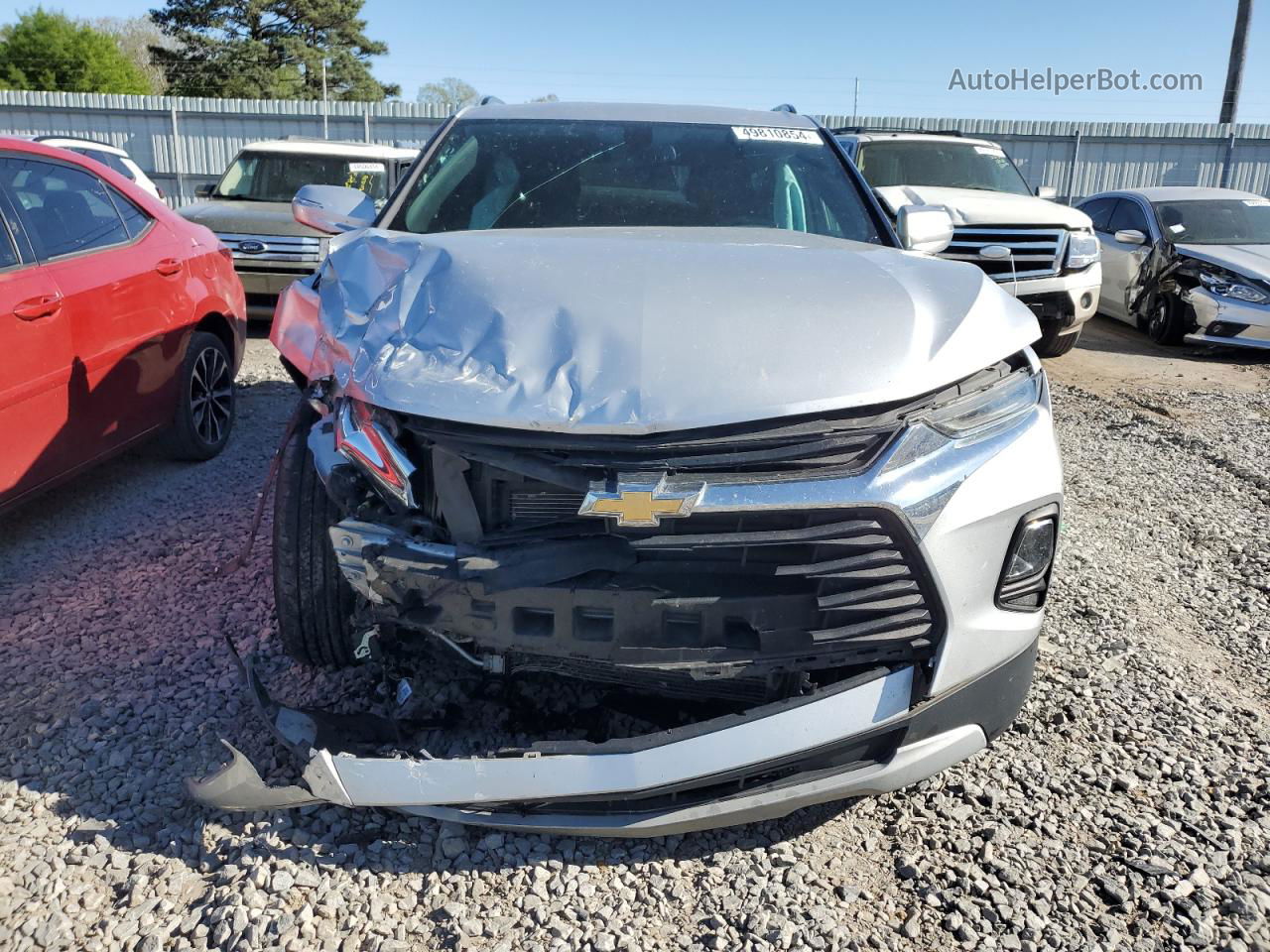 2019 Chevrolet Blazer 2lt Silver vin: 3GNKBGRS8KS668647