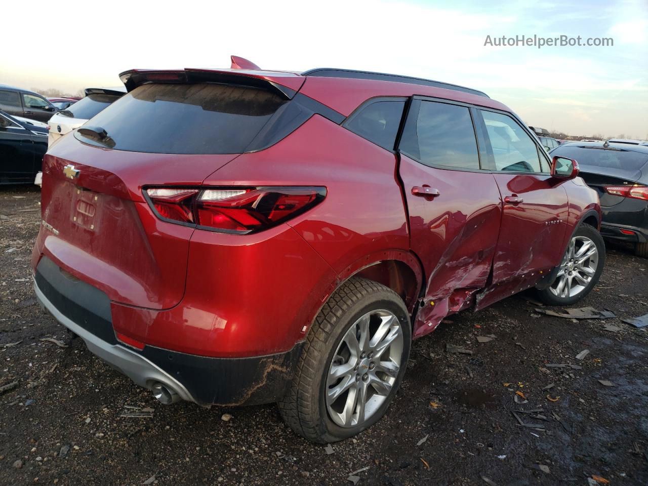 2019 Chevrolet Blazer 3lt Red vin: 3GNKBHRS3KS668982