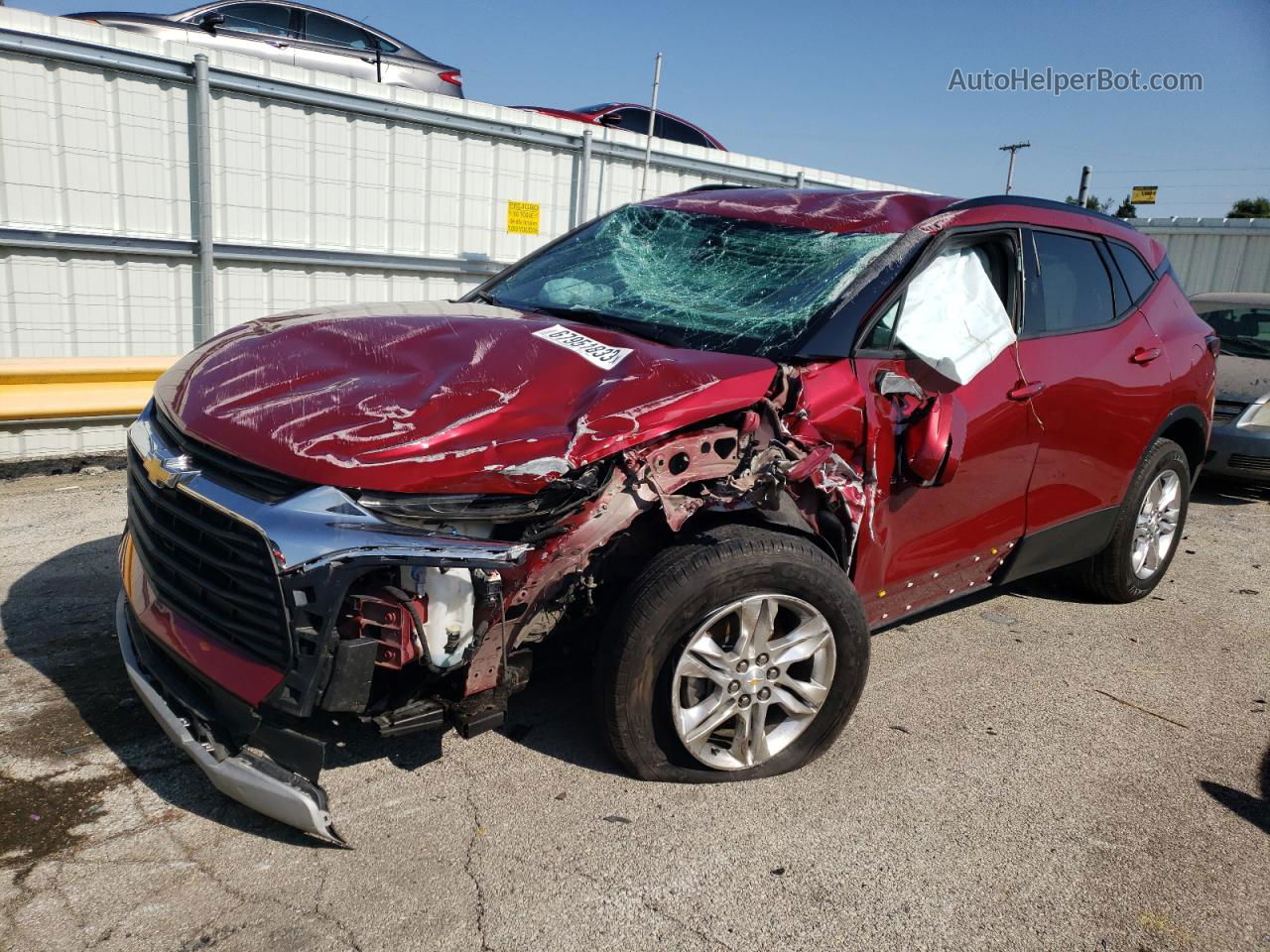 2019 Chevrolet Blazer 3lt Red vin: 3GNKBHRS5KS699019