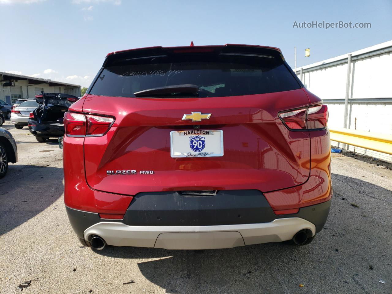 2019 Chevrolet Blazer 3lt Red vin: 3GNKBHRS5KS699019