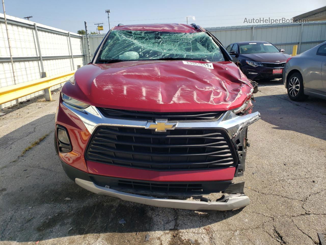 2019 Chevrolet Blazer 3lt Red vin: 3GNKBHRS5KS699019