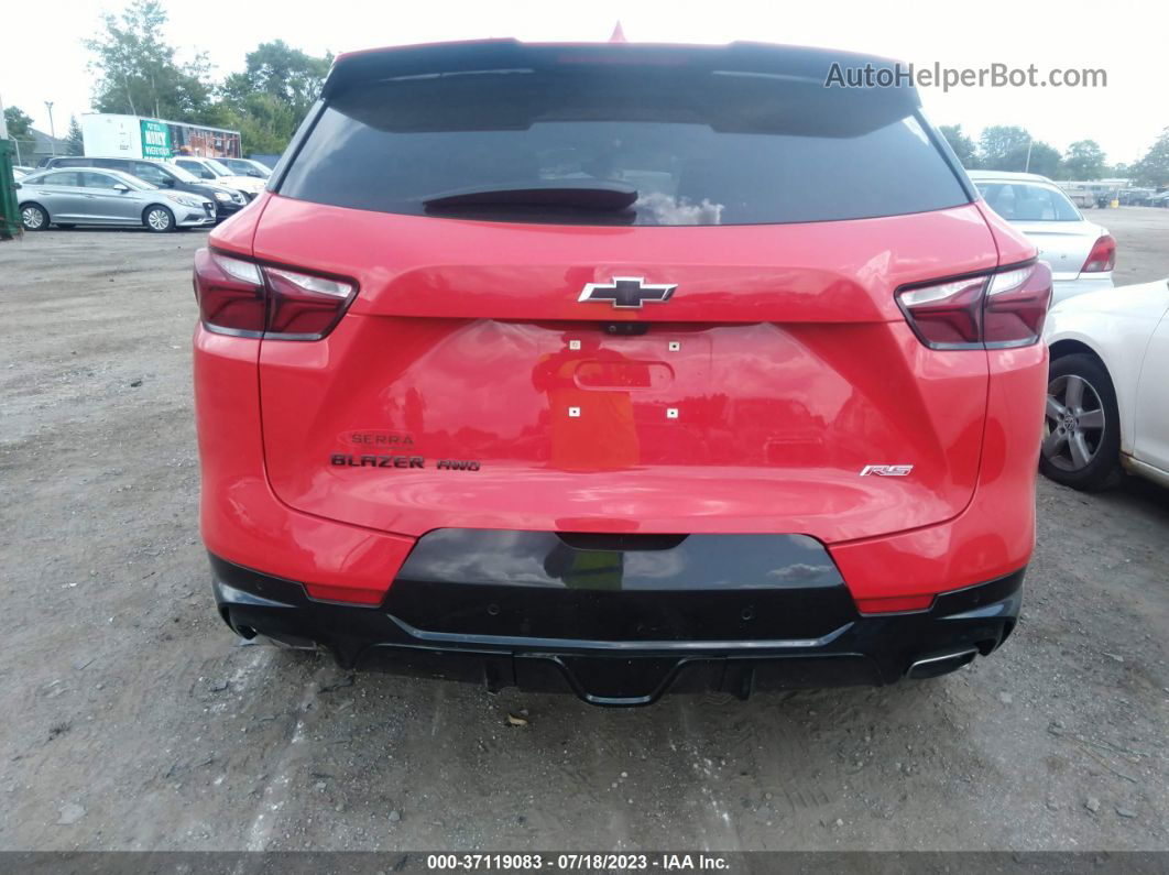 2019 Chevrolet Blazer Rs Red vin: 3GNKBJRS2KS698983