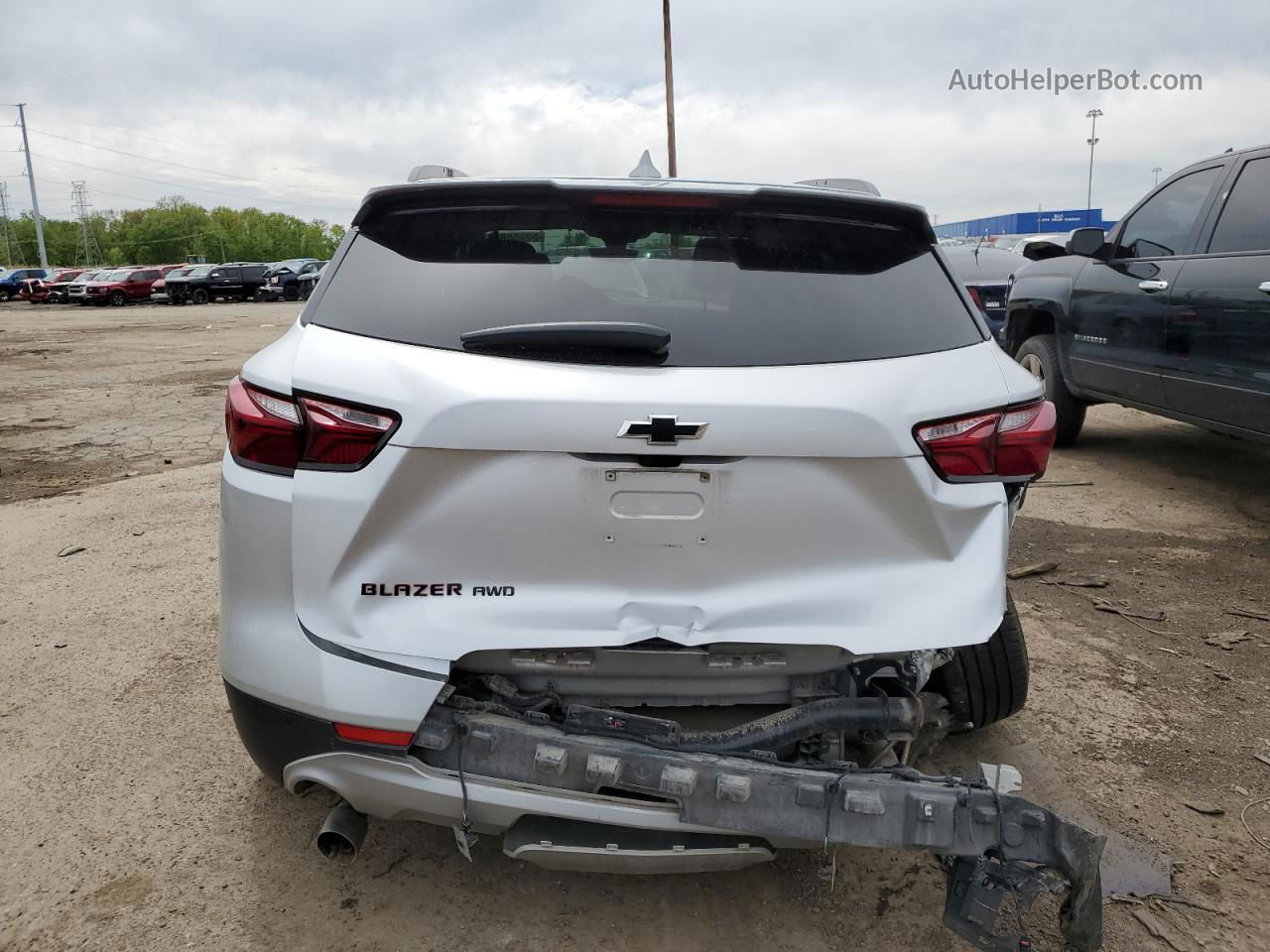 2020 Chevrolet Blazer 3lt Silver vin: 3GNKBJRS2LS684924