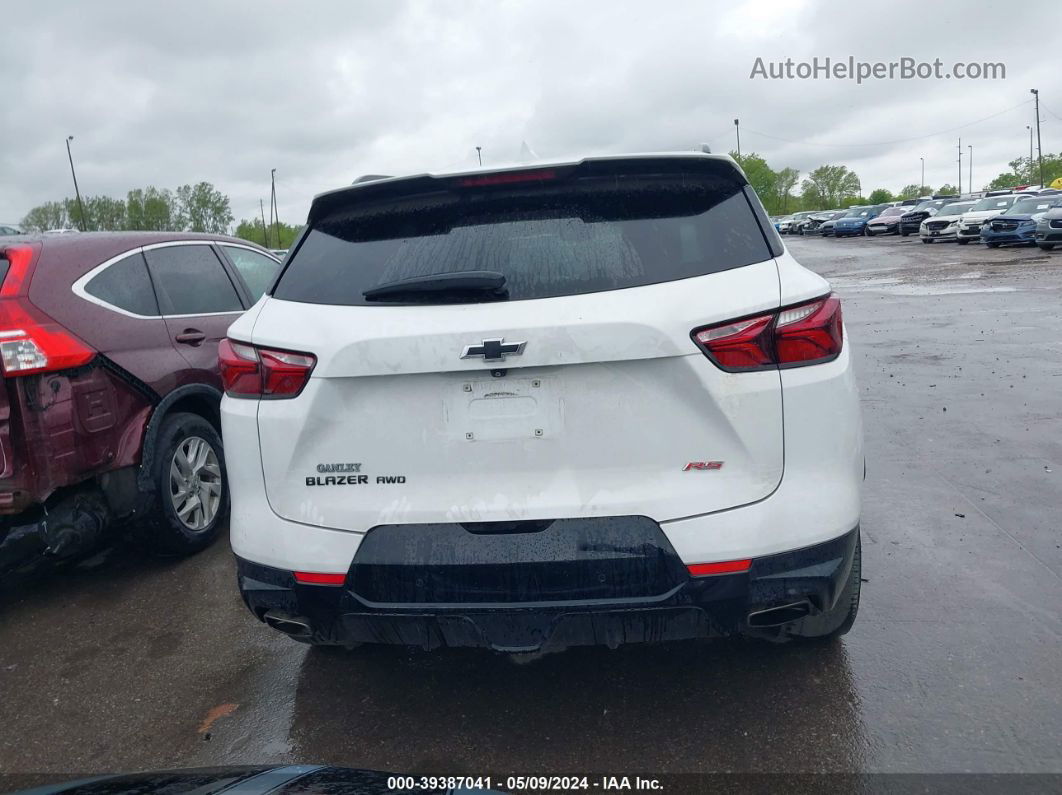 2019 Chevrolet Blazer Rs White vin: 3GNKBJRS3KS640932