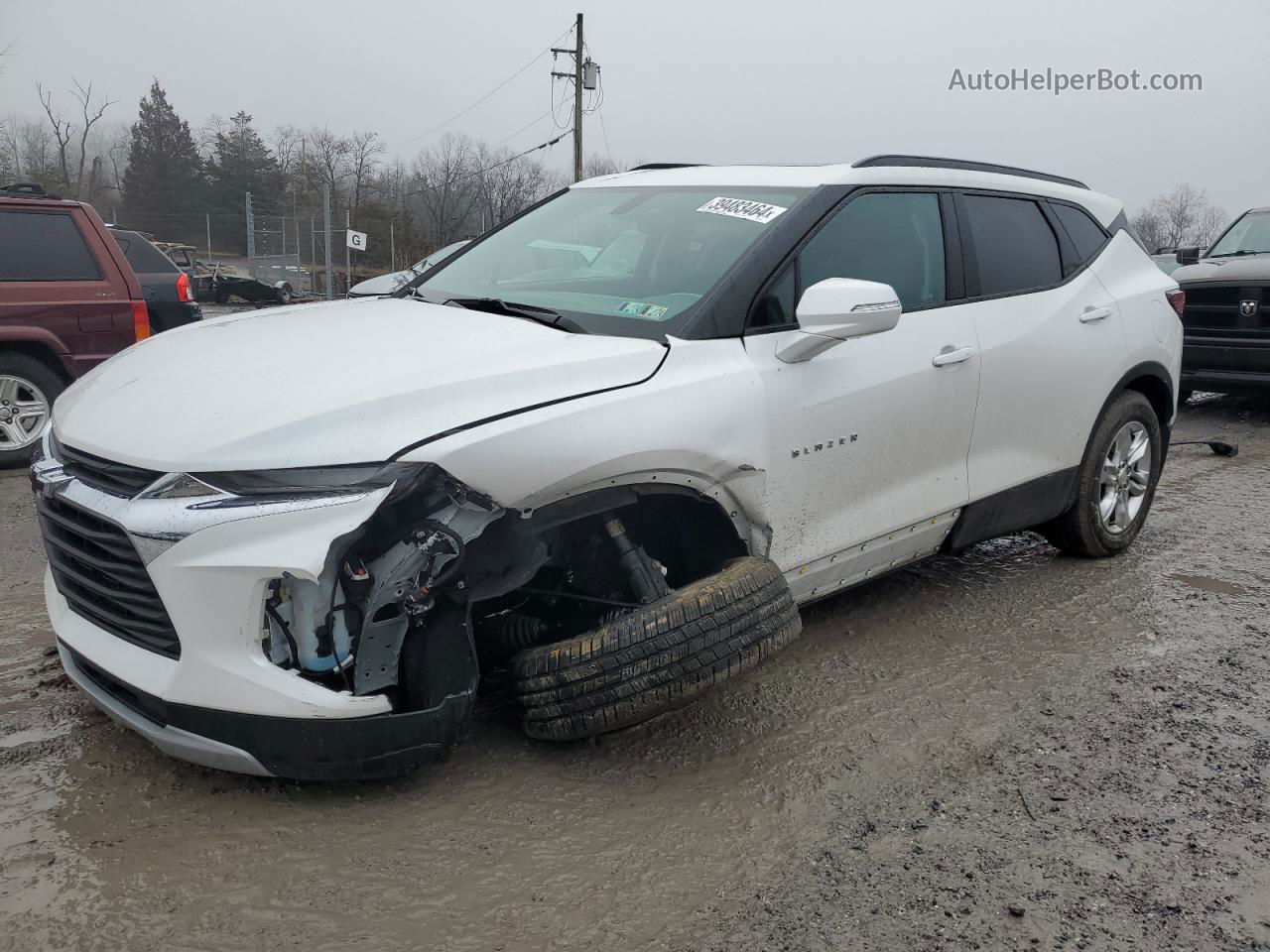 2020 Chevrolet Blazer 3lt White vin: 3GNKBJRS3LS647977