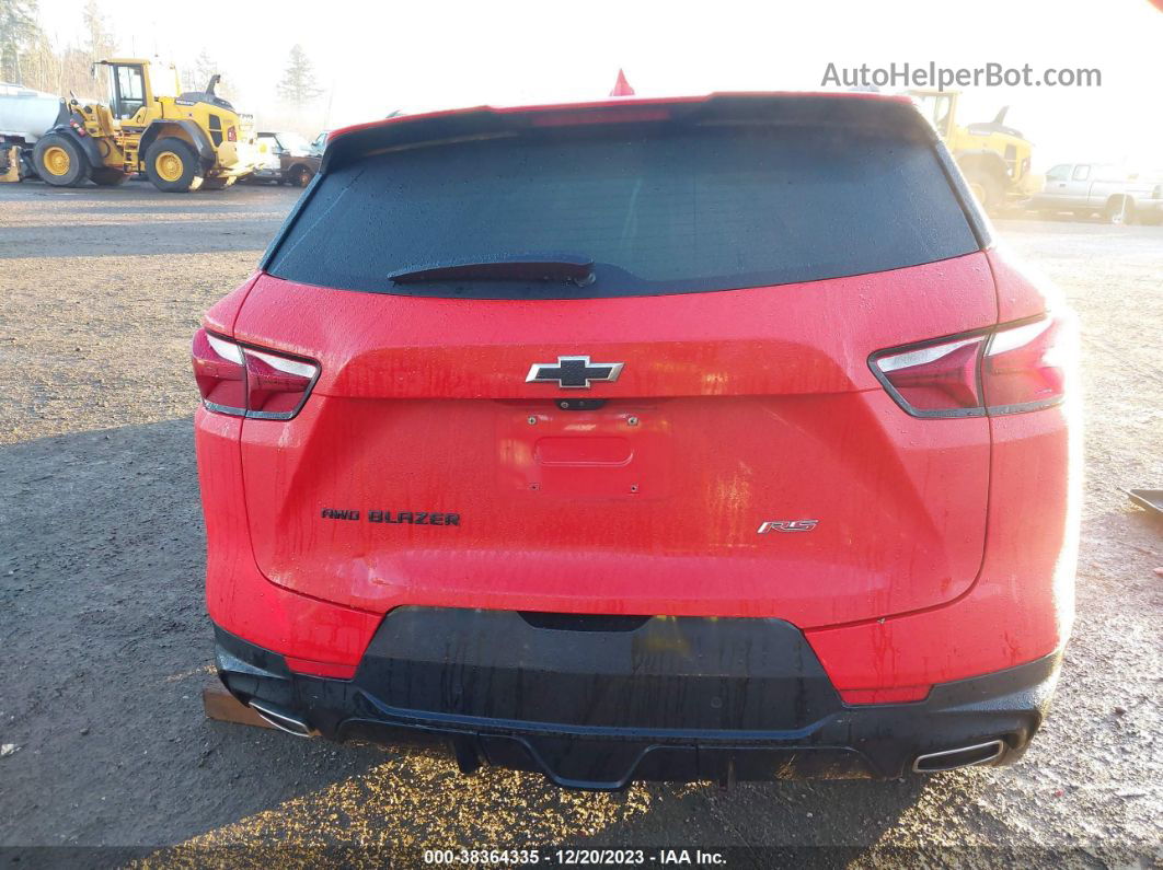 2019 Chevrolet Blazer Rs Red vin: 3GNKBJRS5KS676752