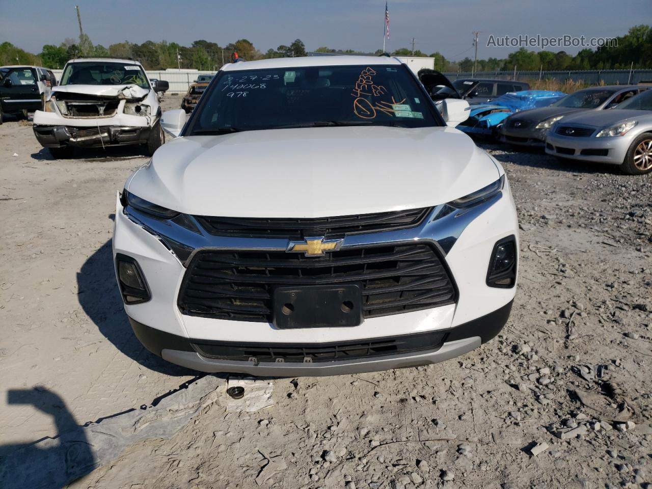 2020 Chevrolet Blazer 3lt White vin: 3GNKBJRS8LS641107