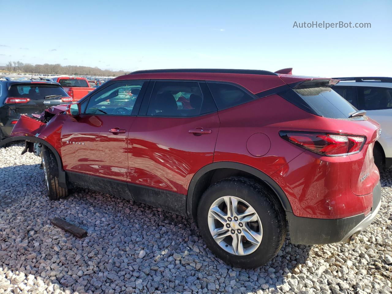 2020 Chevrolet Blazer 3lt Red vin: 3GNKBJRS9LS616250