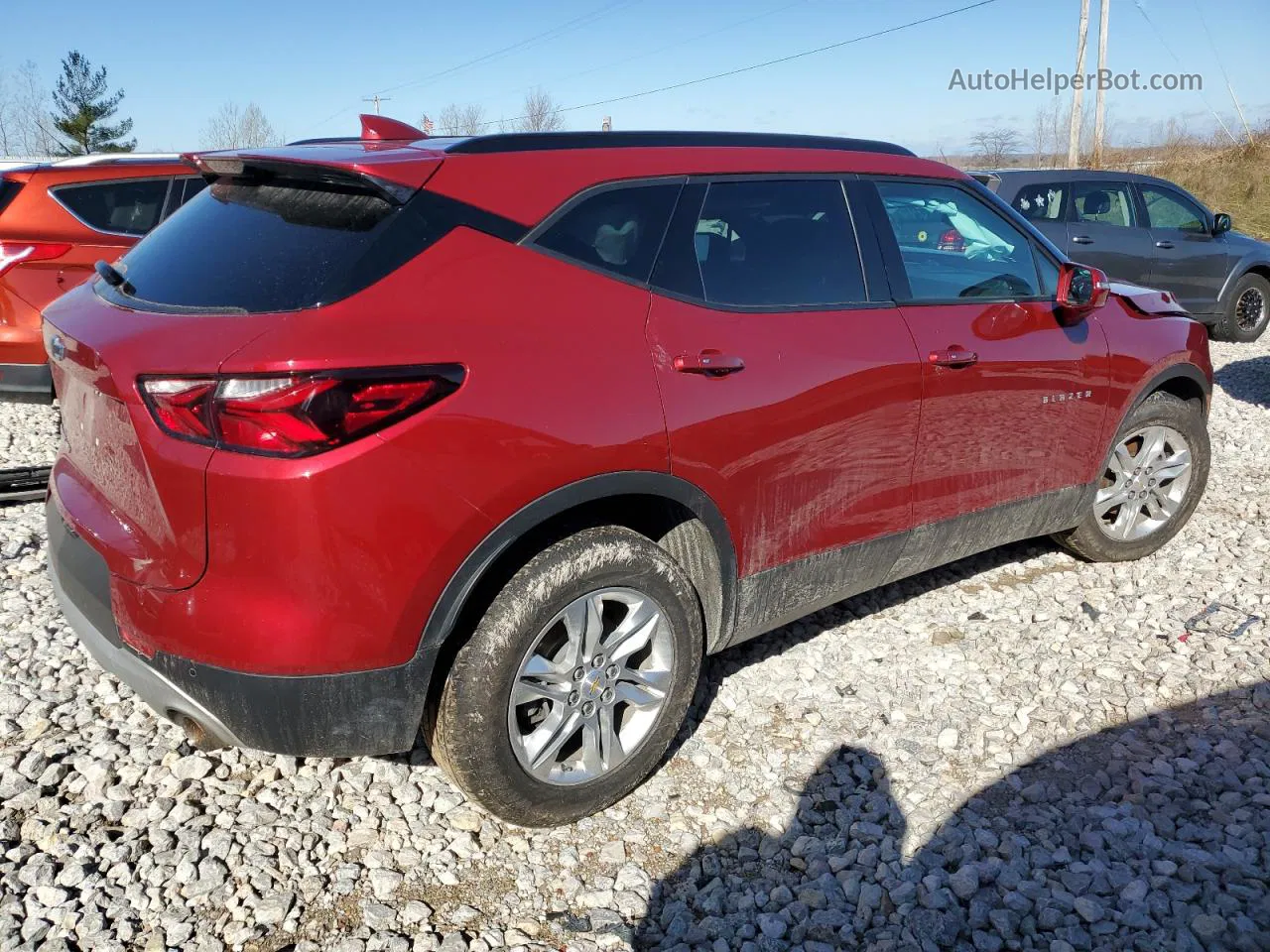 2020 Chevrolet Blazer 3lt Red vin: 3GNKBJRS9LS616250