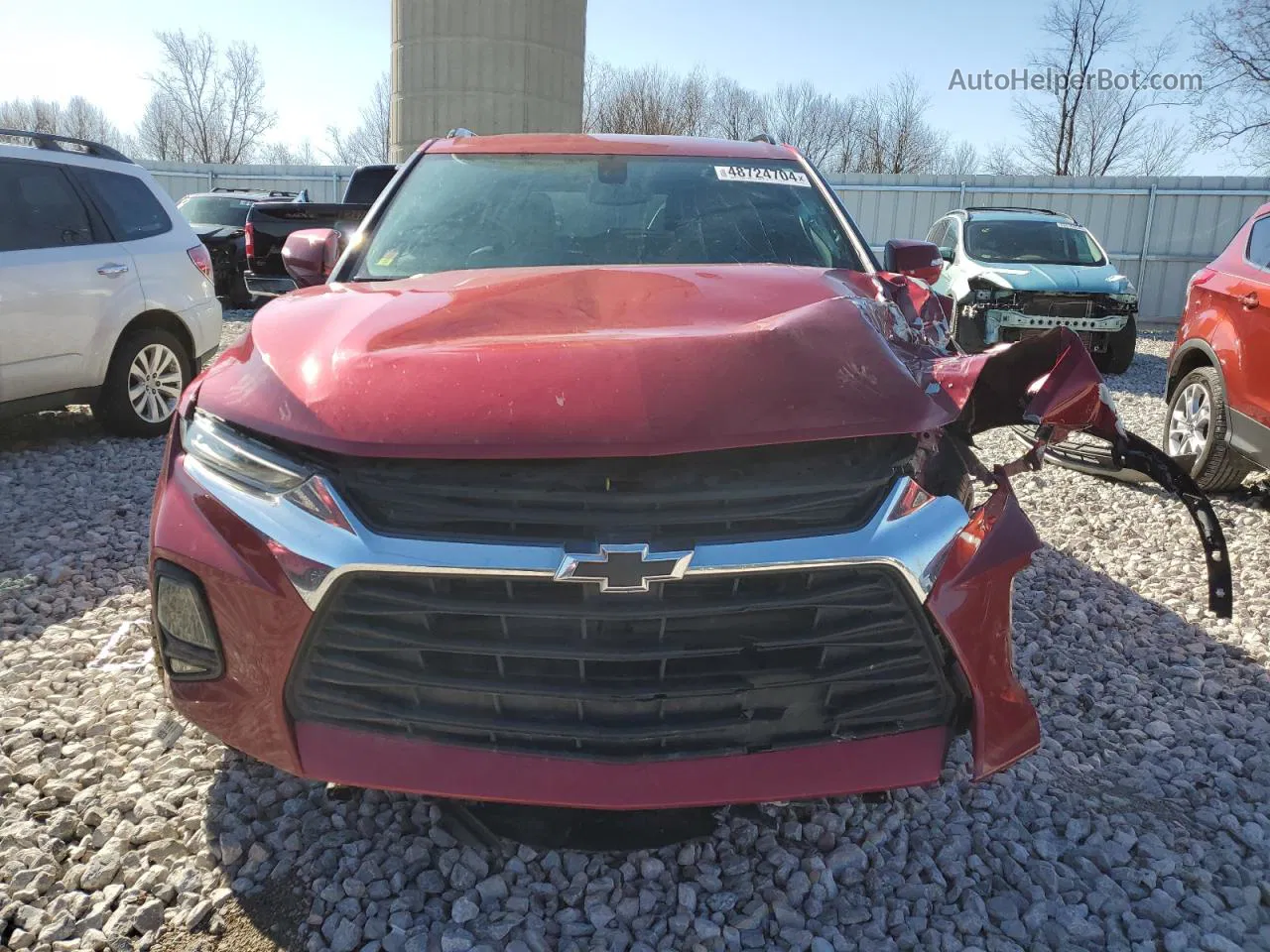 2020 Chevrolet Blazer 3lt Red vin: 3GNKBJRS9LS616250