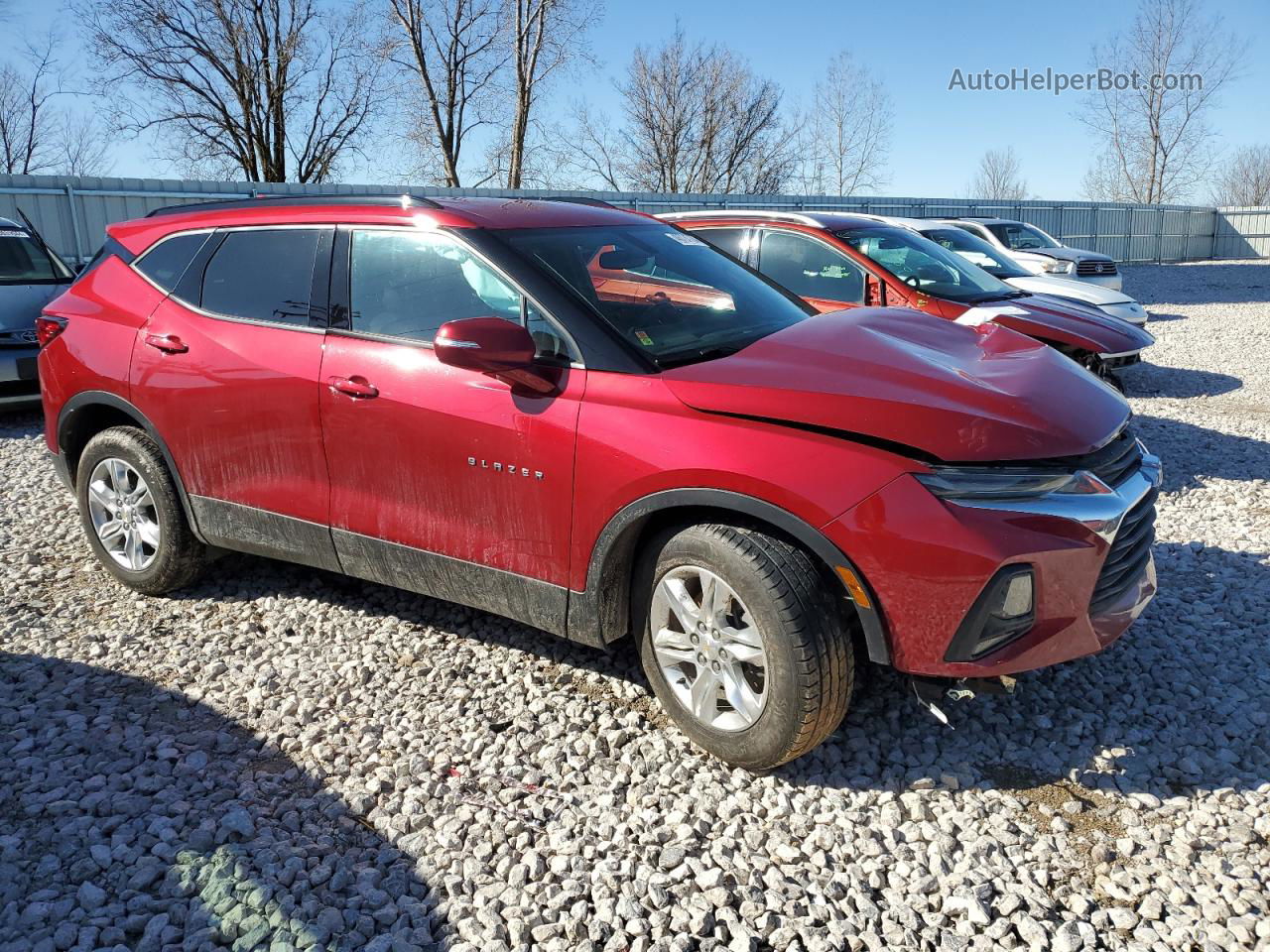 2020 Chevrolet Blazer 3lt Red vin: 3GNKBJRS9LS616250