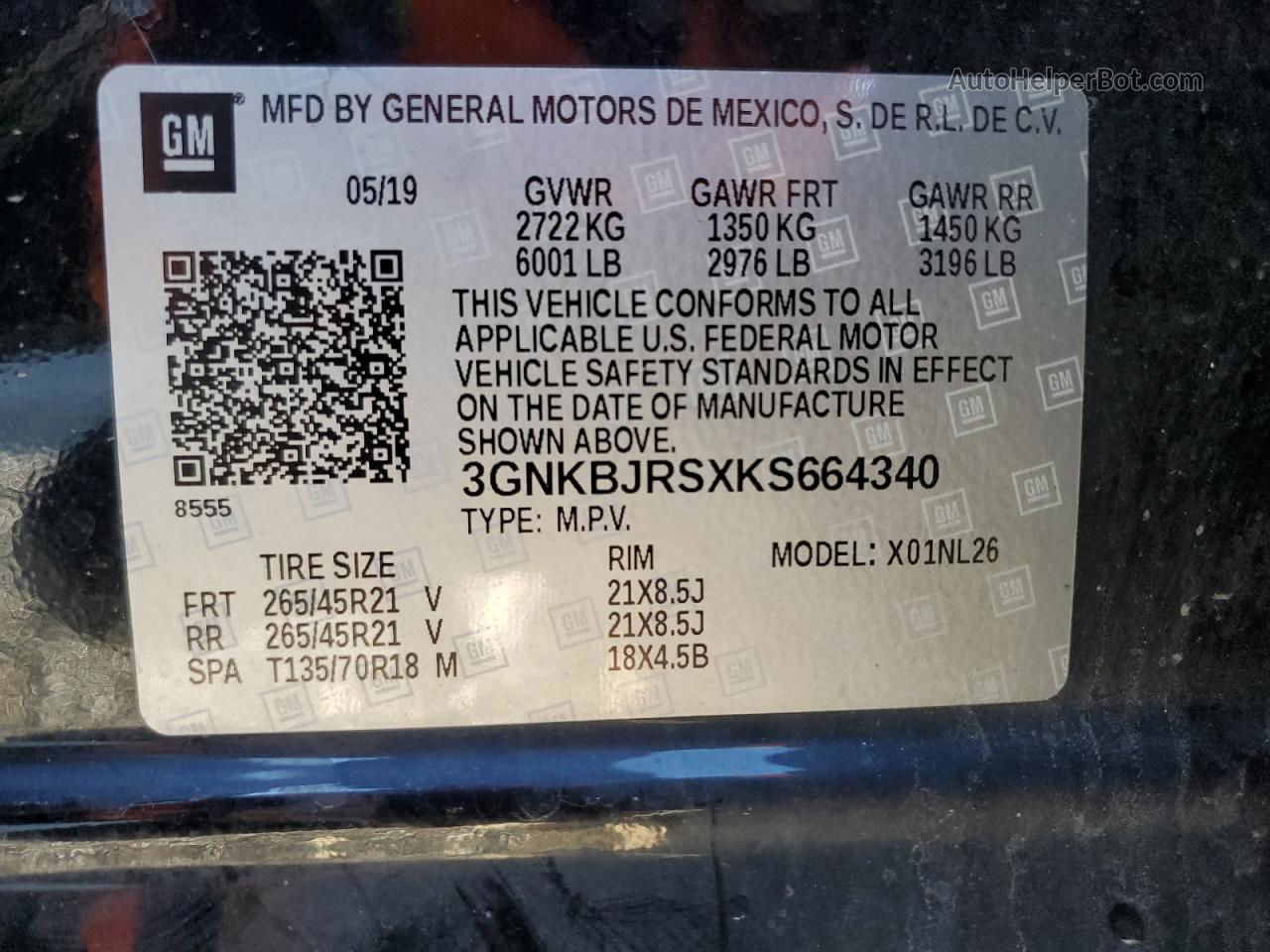 2019 Chevrolet Blazer Rs Black vin: 3GNKBJRSXKS664340