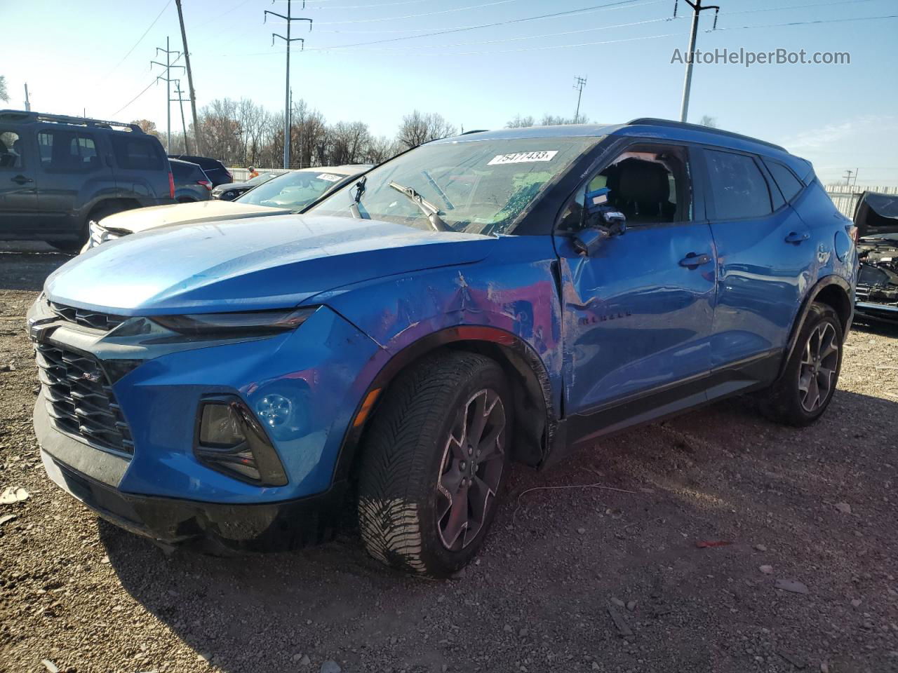 2020 Chevrolet Blazer Rs Blue vin: 3GNKBKRS3LS599841