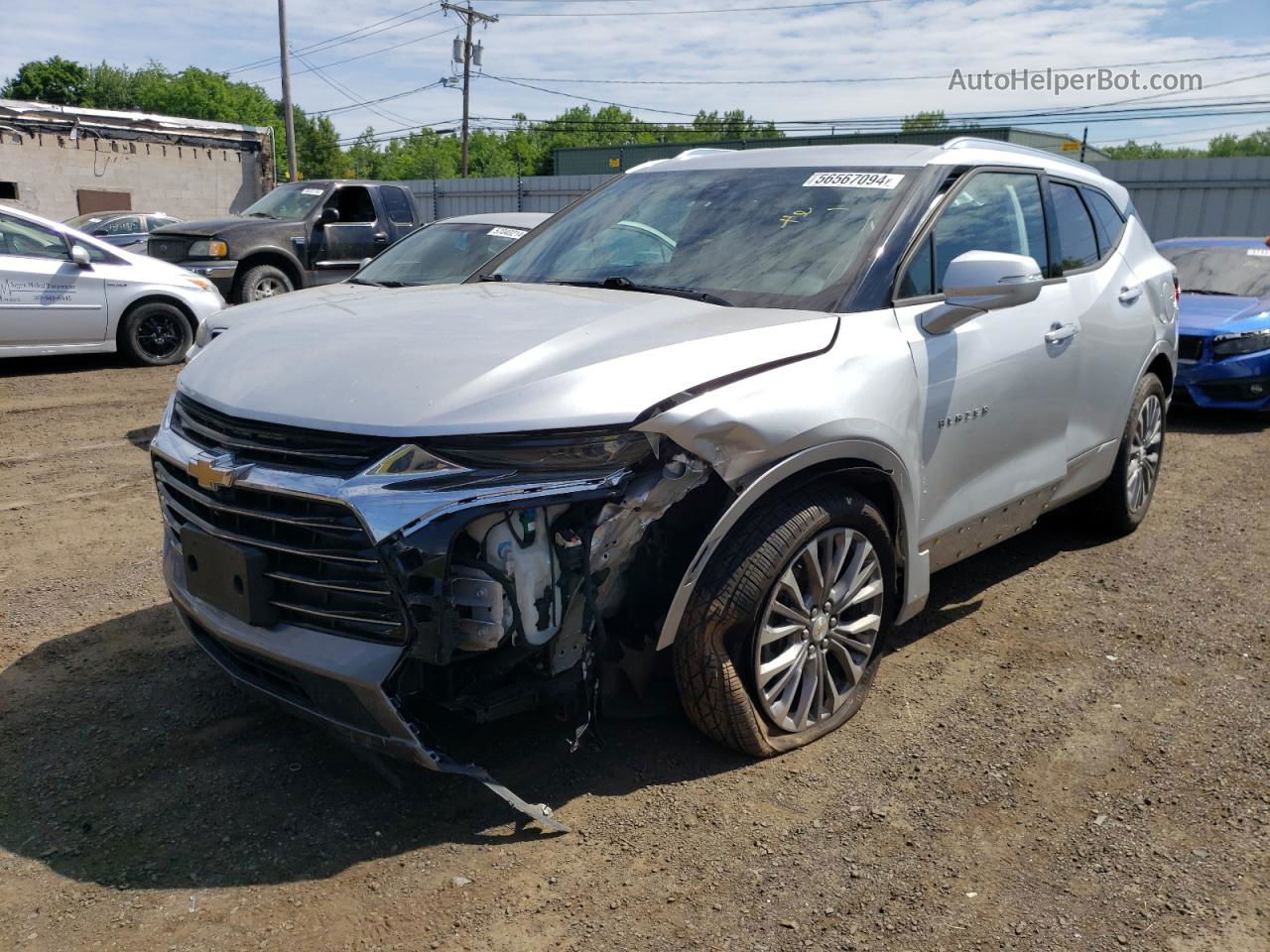 2019 Chevrolet Blazer Premier Silver vin: 3GNKBKRS7KS677021