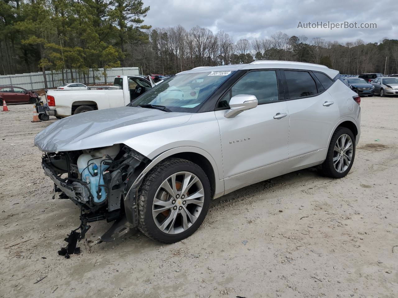 2019 Chevrolet Blazer Premier Silver vin: 3GNKBKRSXKS693844