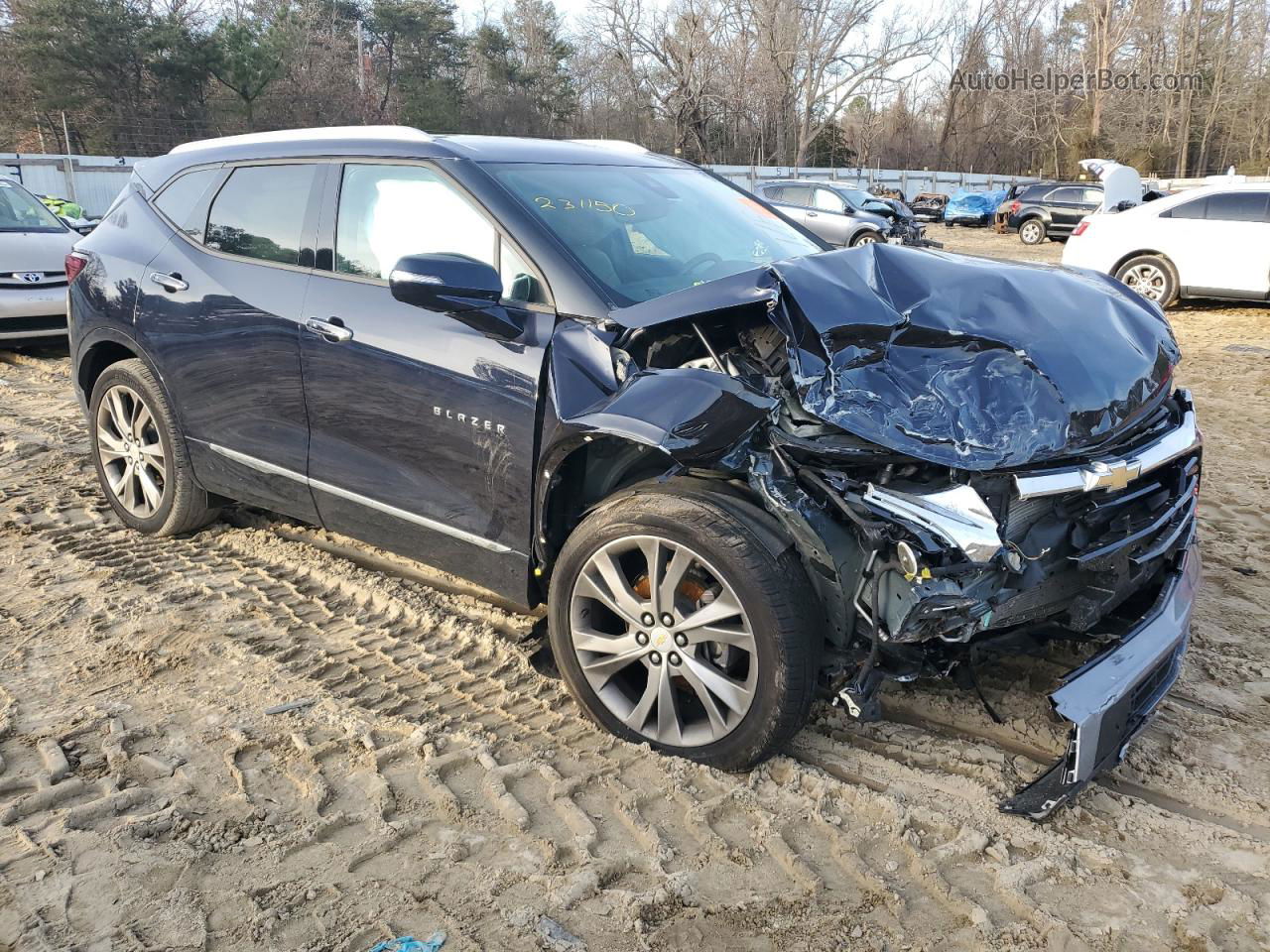 2020 Chevrolet Blazer Premier Синий vin: 3GNKBLRS7LS544170