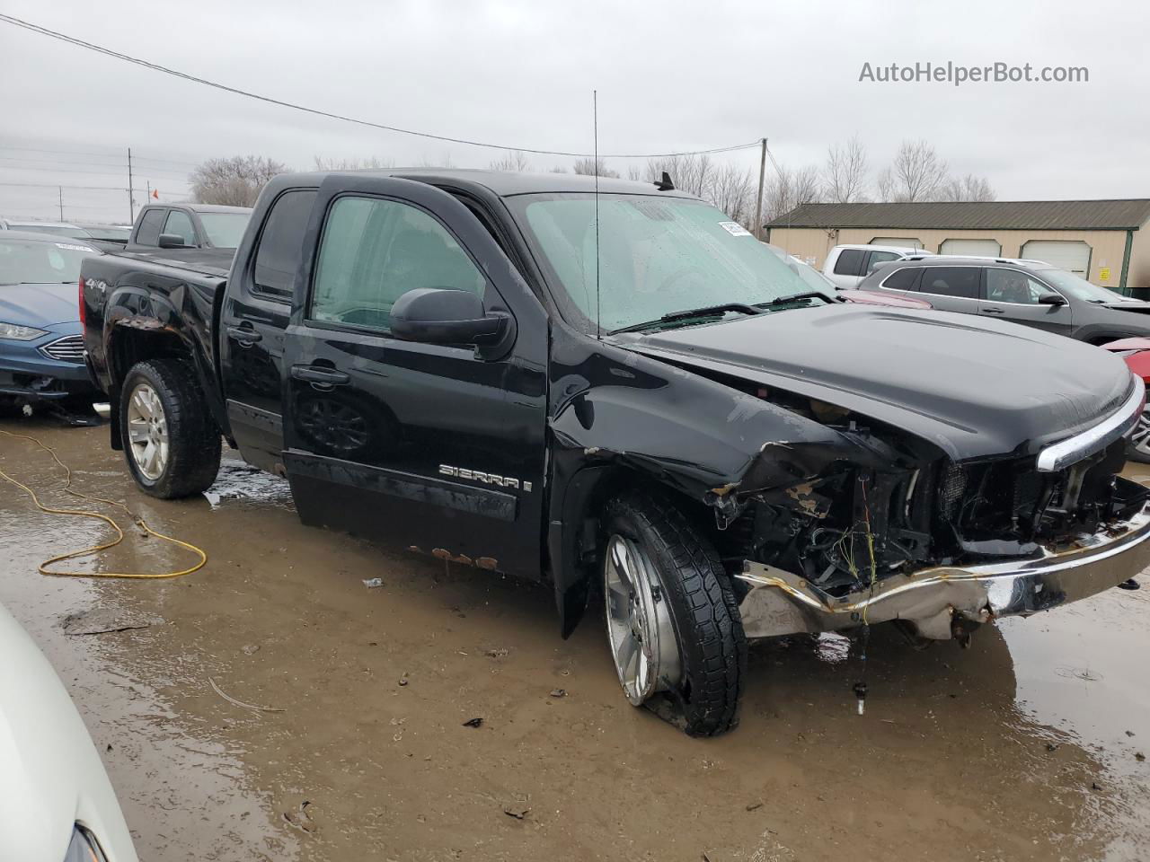 2008 Gmc Sierra K1500 Black vin: 3GTEK13348G312373