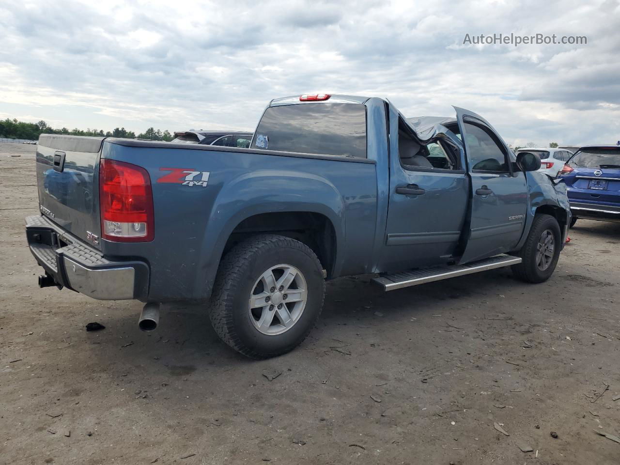 2008 Gmc Sierra K1500 Blue vin: 3GTEK13J08G246550