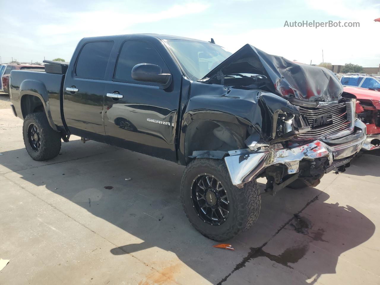 2008 Gmc Sierra K1500 Black vin: 3GTEK13J58G240405