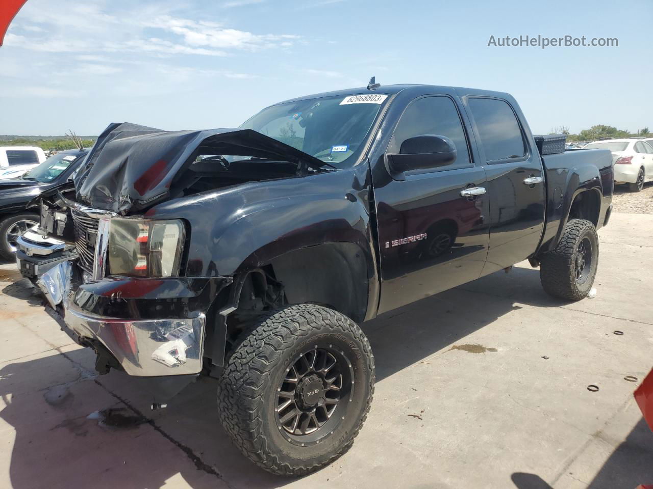 2008 Gmc Sierra K1500 Black vin: 3GTEK13J58G240405