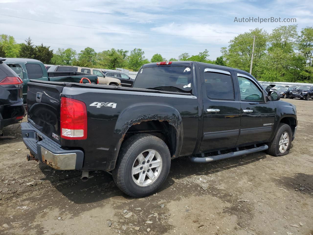 2008 Gmc Sierra K1500 Black vin: 3GTEK13J58G244356