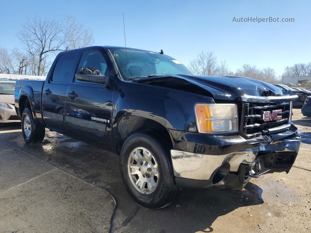 2008 Gmc Sierra K1500 Black vin: 3GTEK13M18G125391