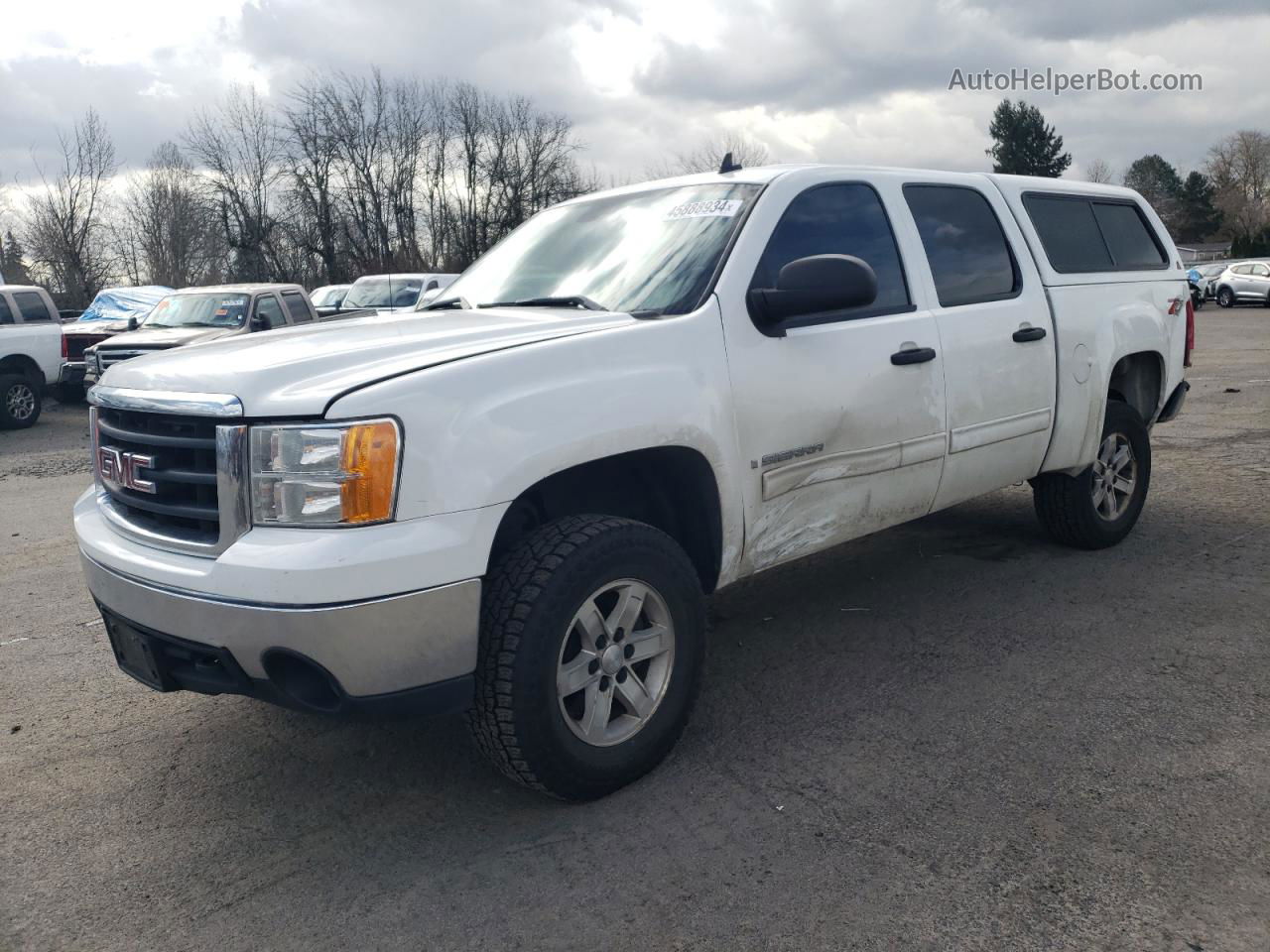 2008 Gmc Sierra K1500 White vin: 3GTEK13M58G110182