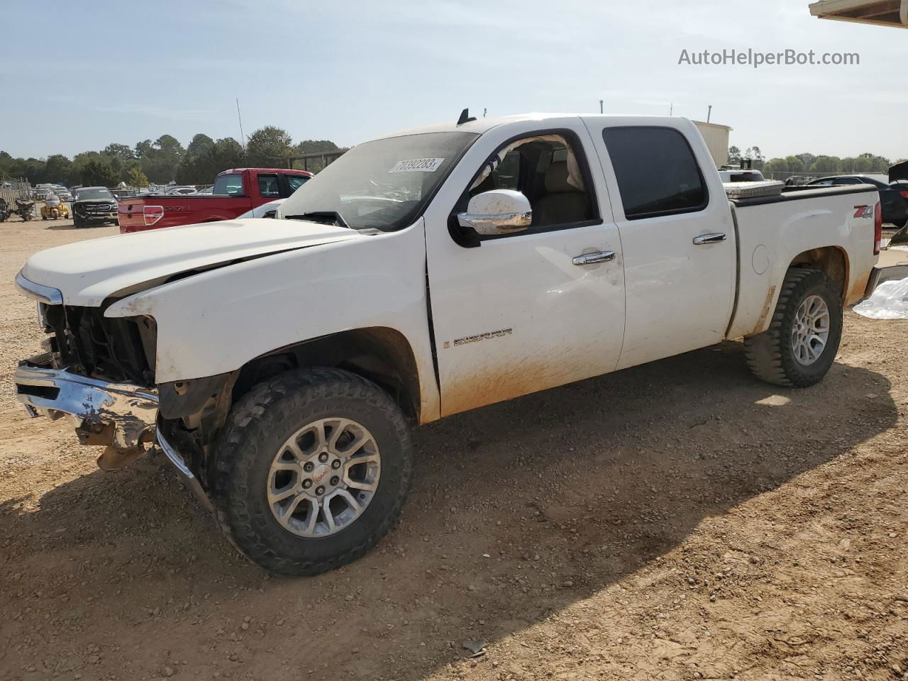 2008 Gmc Sierra K1500 White vin: 3GTEK13M68G107050