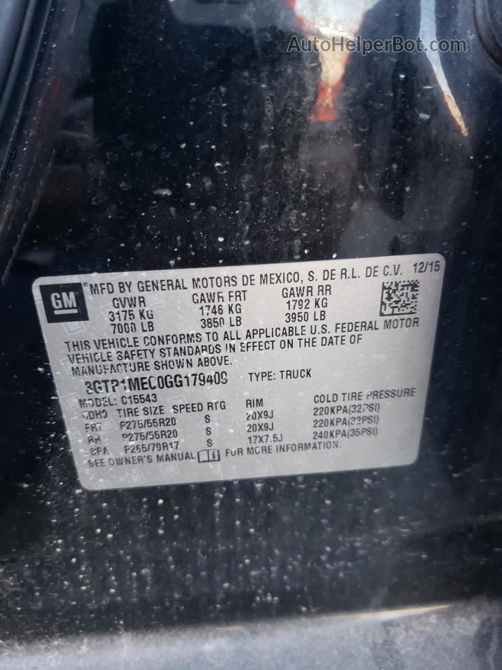 2016 Gmc Sierra C1500 Sle Черный vin: 3GTP1MEC0GG179409