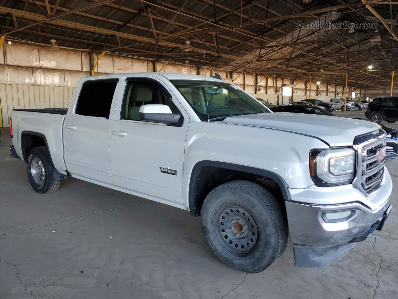 2016 Gmc Sierra C1500 Sle White vin: 3GTP1MEC9GG343630