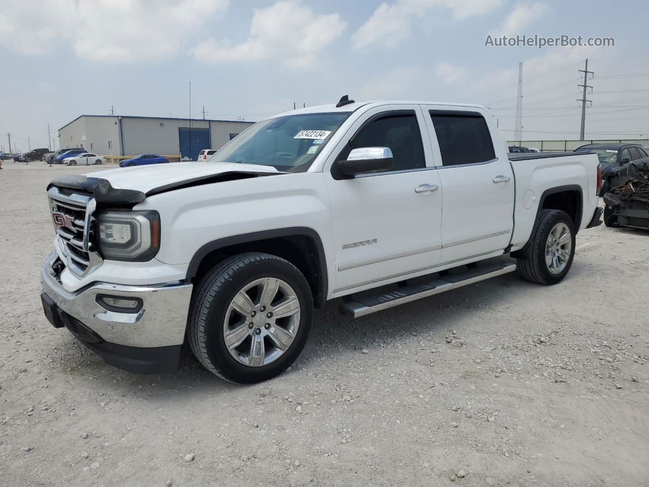 2016 Gmc Sierra C1500 Slt White vin: 3GTP1NEC8GG262978