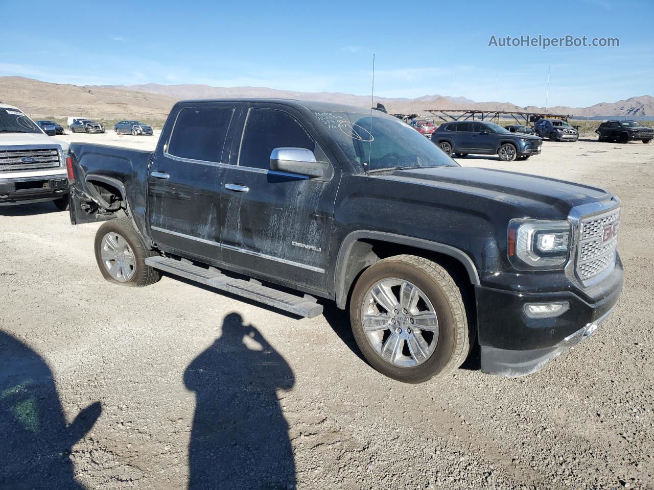 2016 Gmc Sierra C1500 Denali Black vin: 3GTP1PEC8GG368049