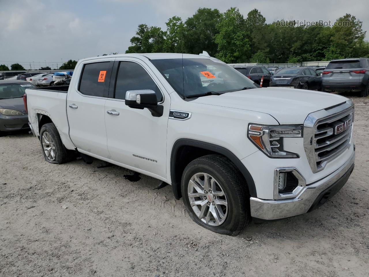 2020 Gmc Sierra C1500 Slt White vin: 3GTP8DED1LG329607