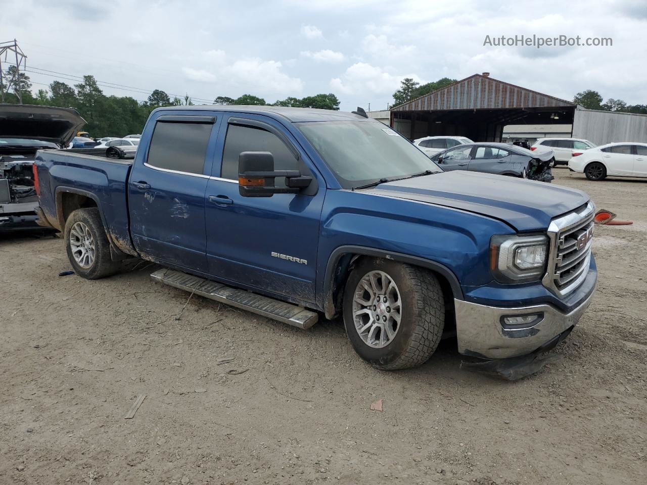 2016 Gmc Sierra C1500 Sle Blue vin: 3GTU1MEC2GG285041