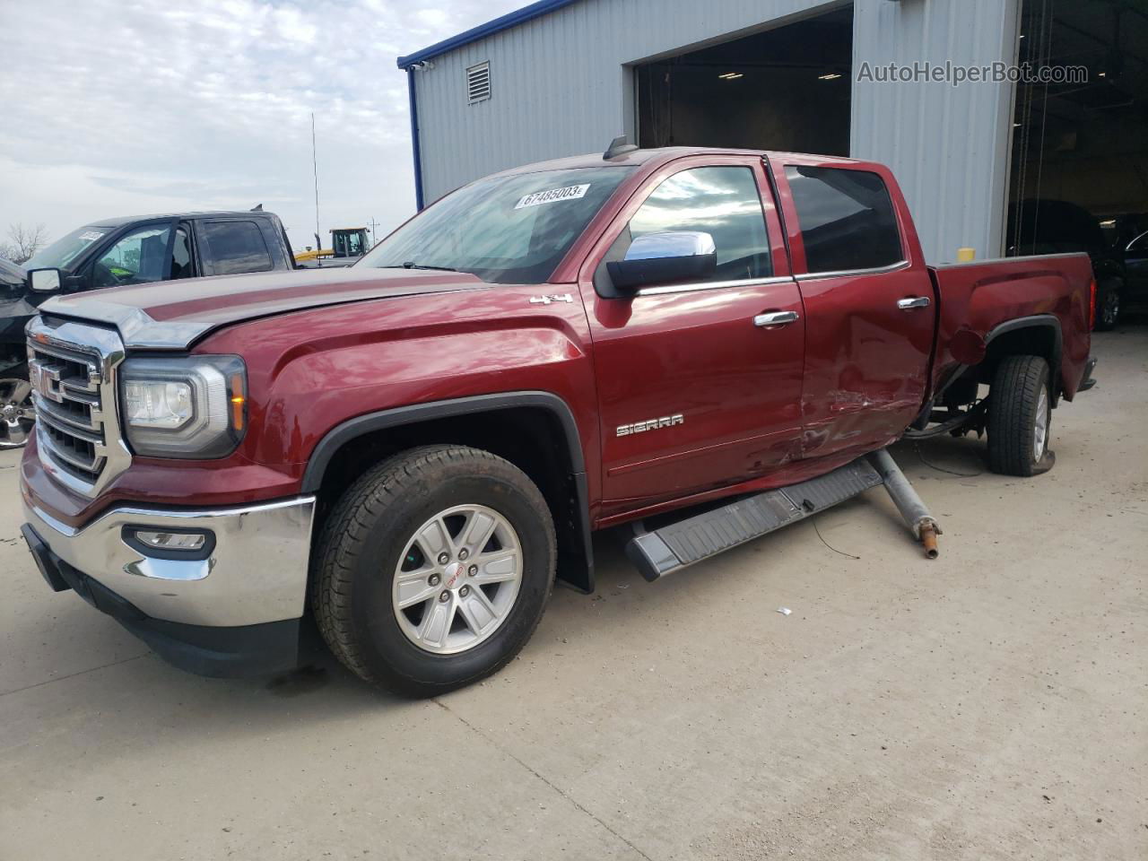 2016 Gmc Sierra K1500 Sle Burgundy vin: 3GTU2MECXGG362039